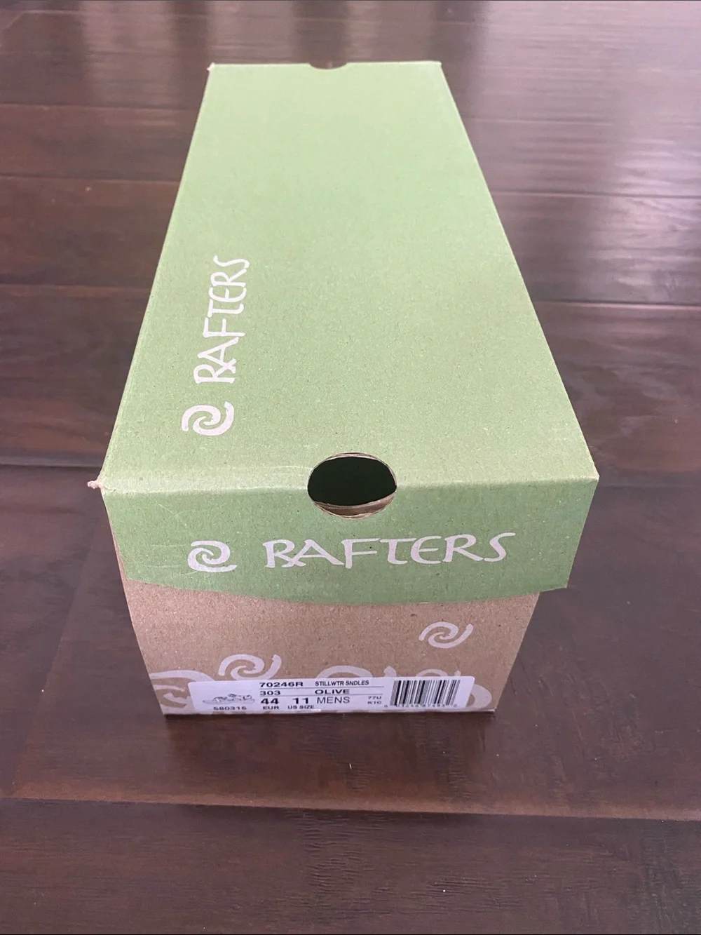 New with box Rafters still water olive color sandals men’s size 11